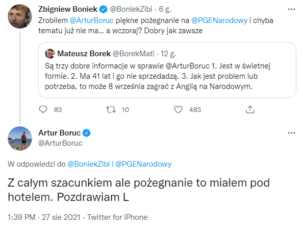 Artur Boruc ZAORAŁ Bońka na Twitterze O.o